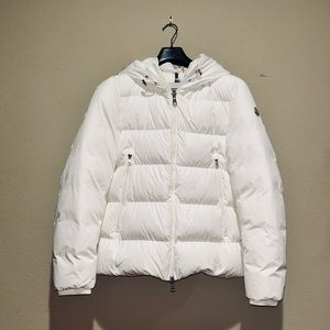 Moncler Hooded Ivory Puffer Jacket